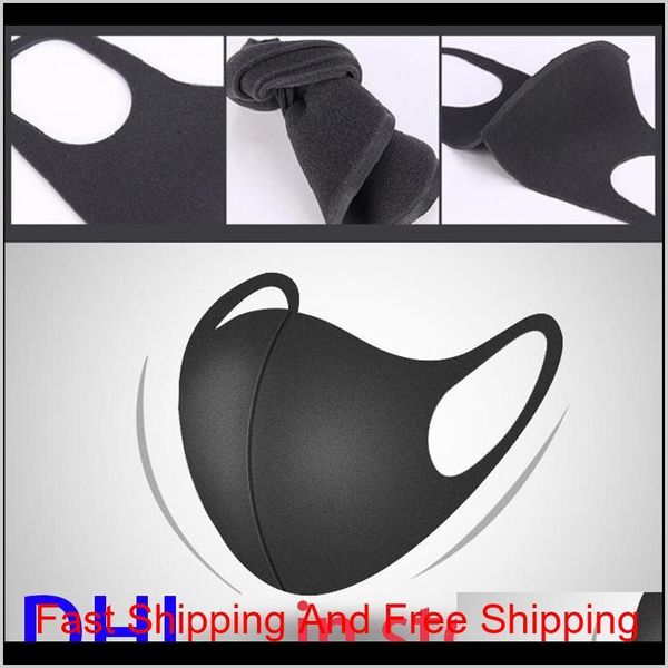 

black anti dust washable reusable protective mouth cycling mask women men kids dustproof mouth-muffle m qyllwc bdepack2001