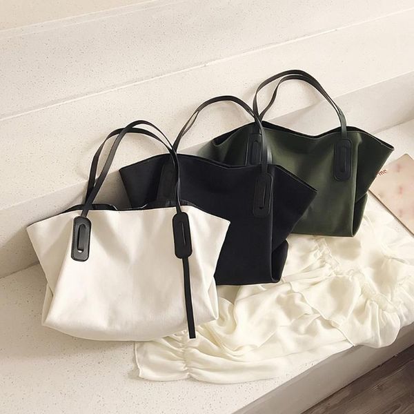 

waist bags 2021 creative women's pouch fashion trend large capacity solid color canvas handbag shoulder bag