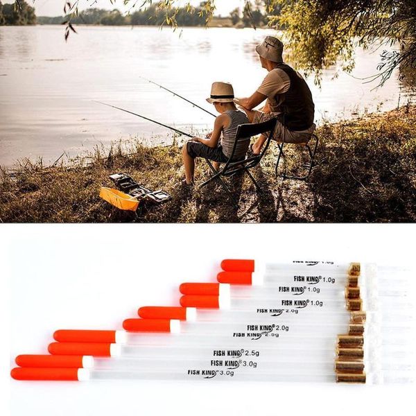 

fishing accessories 1 box fish float plastic tube carp accessory hollow eye-catching outdoor tackle mixed sizes