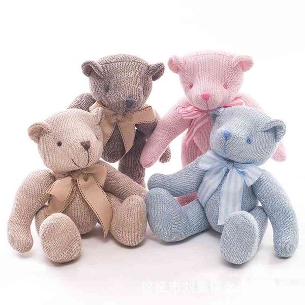 

ins comfort knitting joint teddy wool cloth doll plush toy bear mascot