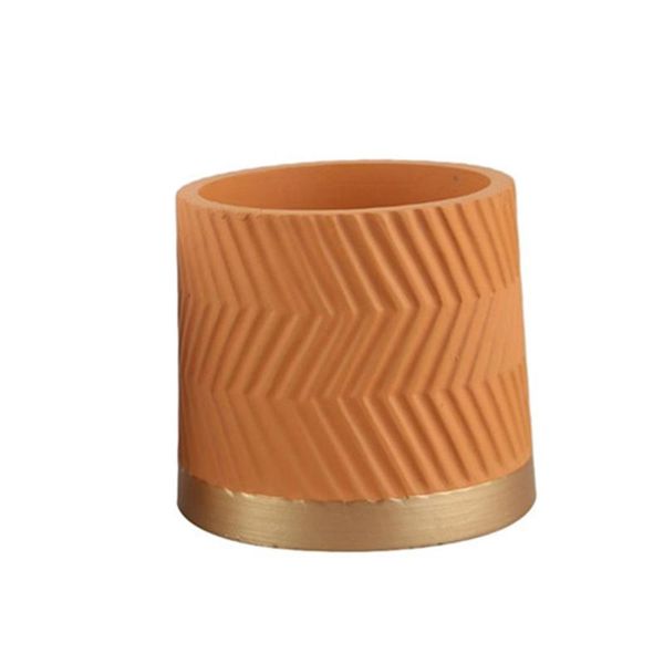 

flower pot vase self watering thicken flower pot with water drain hole for garden decoration 3 colors brown orange white