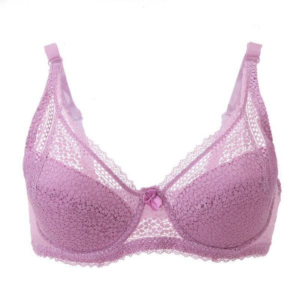 

women's bra underwear everyday back closure underwear push up bra 3/4 cup large size lace, Red;black