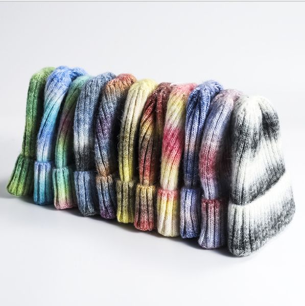 

women's hat fall/winter new korean fashion knitted beanie couples outdoor wool skull caps men's winter curling cold hats wholesale, Blue;gray