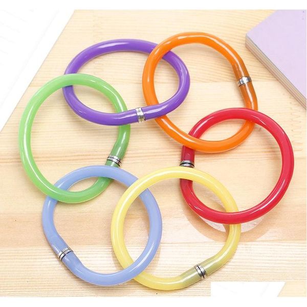 

bulk novelty ballpoint pens bangle bracelet wristband flexible cute pens office and school supply funny gi jlltlk home003, Blue;orange