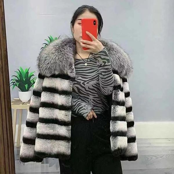 

women's fur & faux real coat natural rex fashion black winter warm