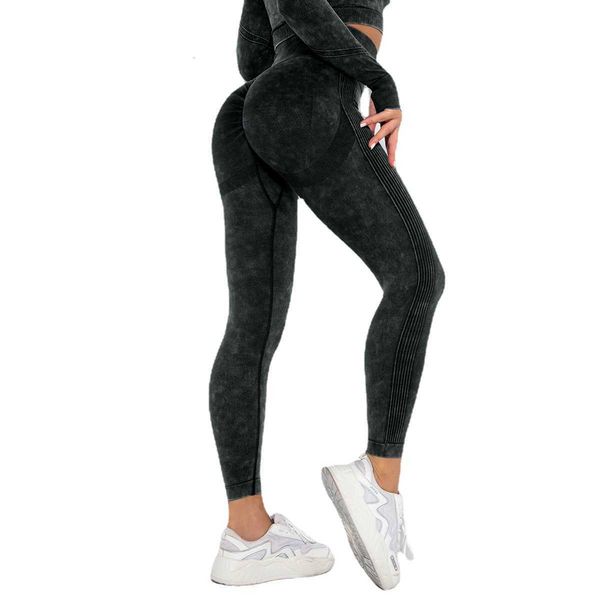 

women's pants capris seamls yoga pants tight washing moisture absorption breathable peach hip sports fitns, Black;white