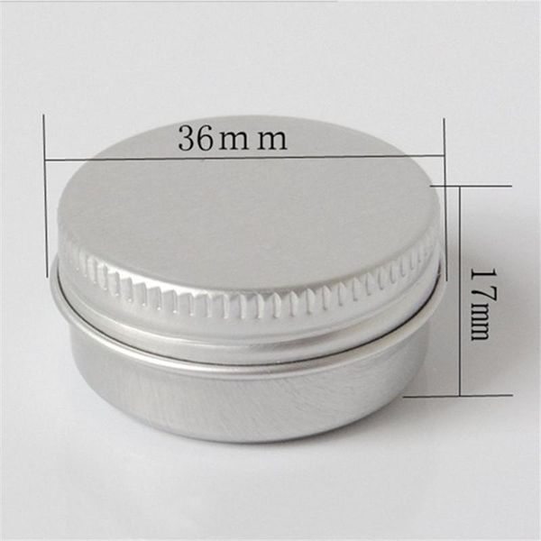 

storage bottles & jars 50pcs 10ml aluminum round empty refillable tin box silver cream jar pot case screw thread lid lip container