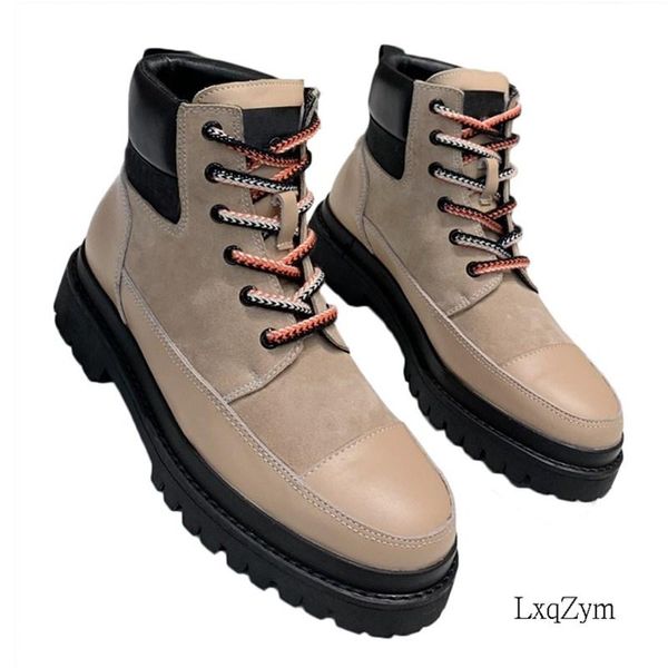 

boots winter ladies ankle natural wool warm classic platform female casuals real leather lace up flat shoes woman, Black
