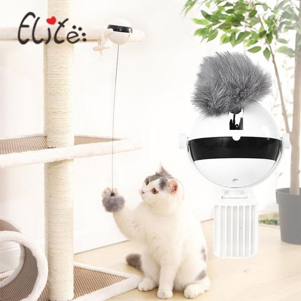 

cat toys funny smart electronic ball interactive automatic lifting yo-yo balls for cats kitten scratching feather playing toy