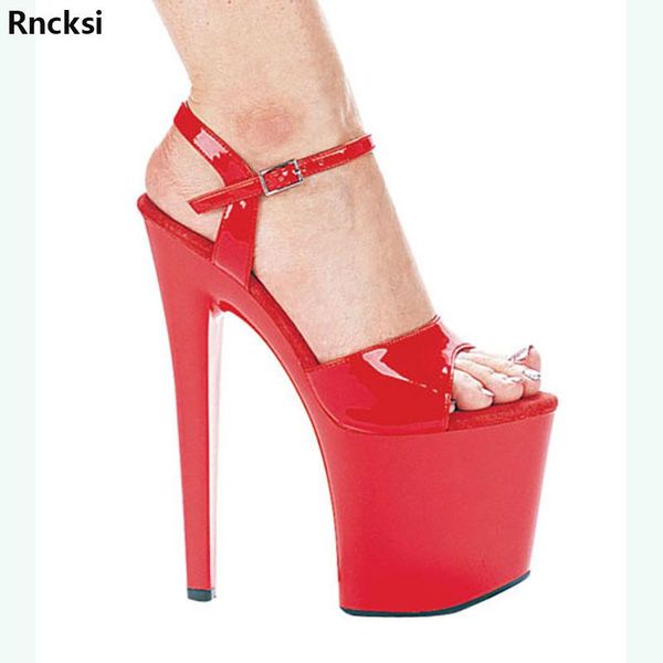 

sandals rncksi 2021 pole dancing shoes 20 cm high heels platform model women's, Black