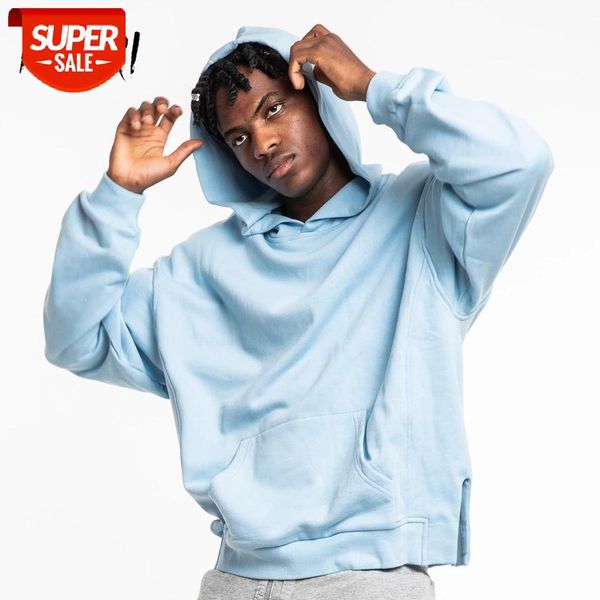 

solid color men hoodie autumn winter oversize hoodies sweatshirt heavyweight fleece women men hip hop streetwear hooded pullover #1b4x, Black