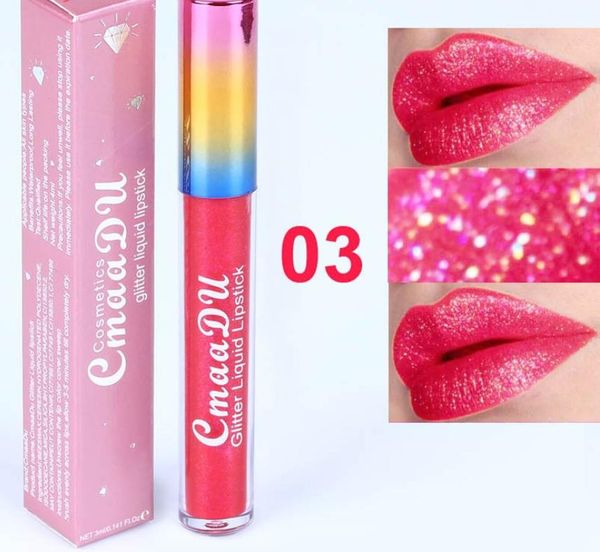 

lip gloss fashion party makeup matte to glitter waterproof liquid lipstick clear