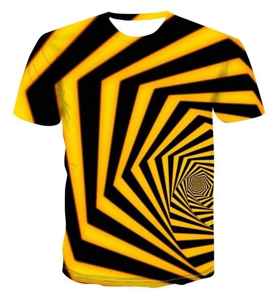 

men's t-shirts camiseta con estampado 3d de geometrÃ­a en espiral para hombre, color sÃ³lido laminado talla grande, ma, White;black