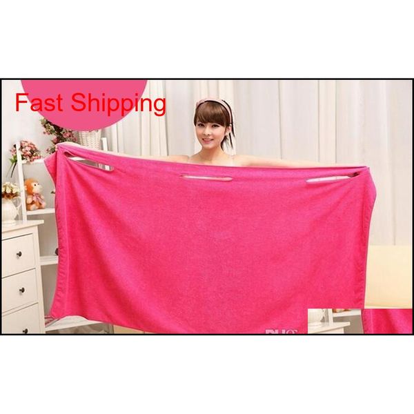 

solid color magic bath towel lady girls spa shower towel body wrap bath robe magic girl wearable b xne dh_seller2010