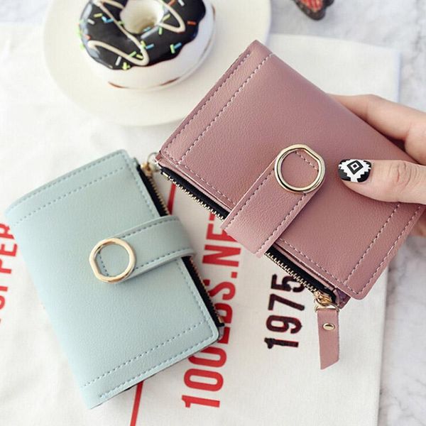

wallets s holder short purse coin bag women small ladies cart clutch female leather money wallet, Red;black