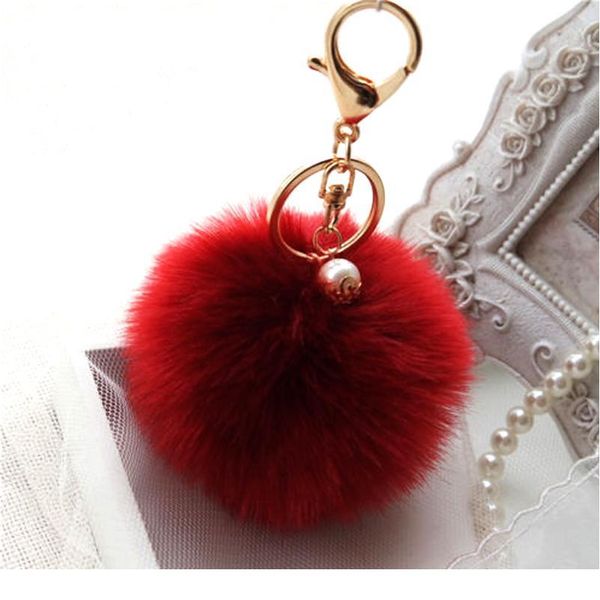 

white bunny handbag cute bag intimation pearl fluffy rabbit fur pom pom ball keychain to locate keys stylish fashion 1 qylrhl