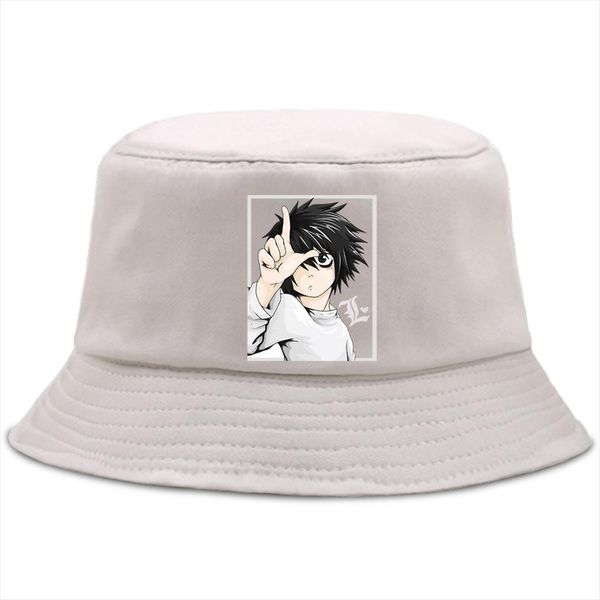 

death note sun hat japan anime fisherman hats outdoor fishing caps foldable sunscreen bucket casual beach, Blue;gray