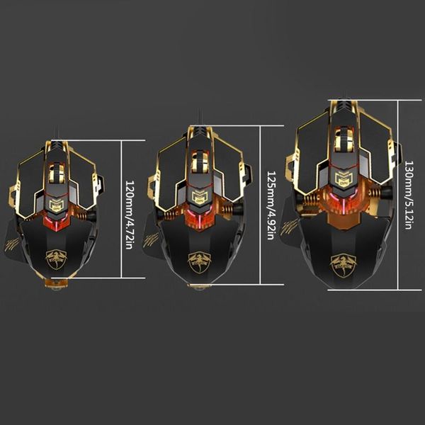 

4 gear dpi adjustable wired programmable mechanical mouse rgb gaming mouse w8ed