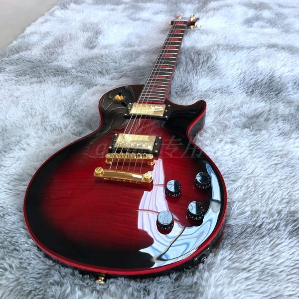 

new arrival custom shop red color electric guitar with rose wood fingerboard red inlay red binding cool