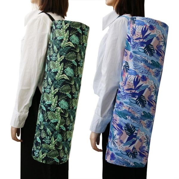 

outdoor bags fashion sports yoga mat storage backpack with adjustable strap fitness bag zipper shoulder cylinder canvas
