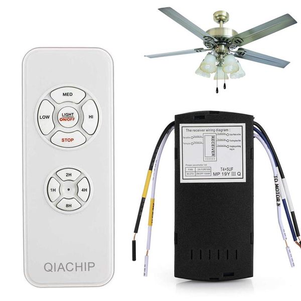 

smart home control qiachip ac 110v 220v wifi ceiling fan app remote timer and speed light work with amazon alexa google