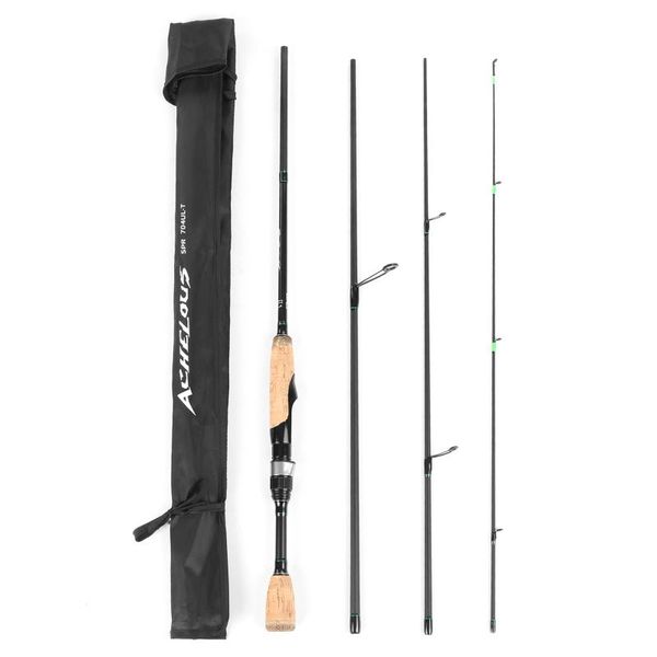 

portable travel spinning fishing rod 6.8ft lightweight carbon fiber 4 pieces fishing pole pesca rod