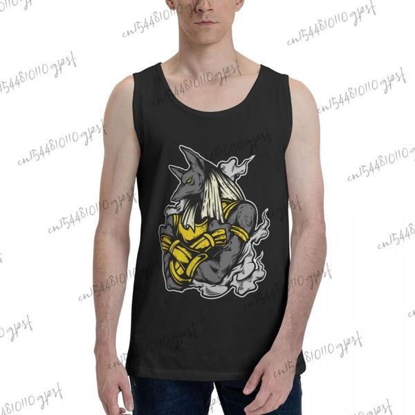 

men' tank playera sin manga hombre the great guide of undead gym clothing regata masculina, White;black