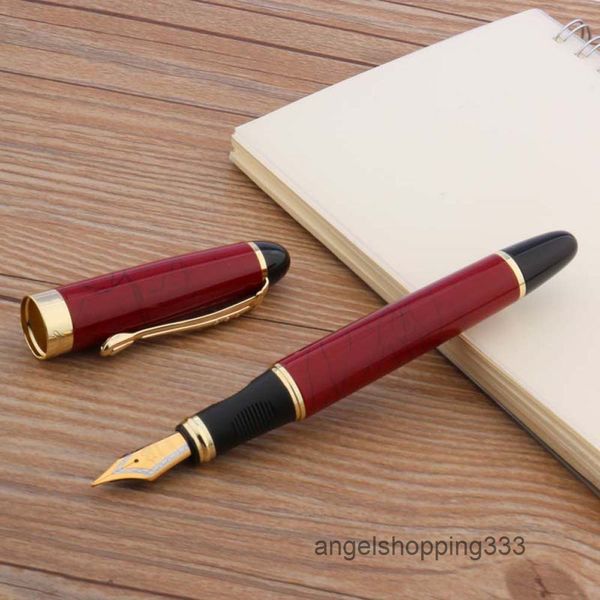 

jinhao 450 dark red gold clip medium nib vulpen
