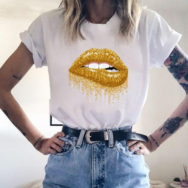 

women's t-shirt women t shirt lips leopard funny print labios hipster costume tshirt summer leopardo lip tee kleding vrouwen, White