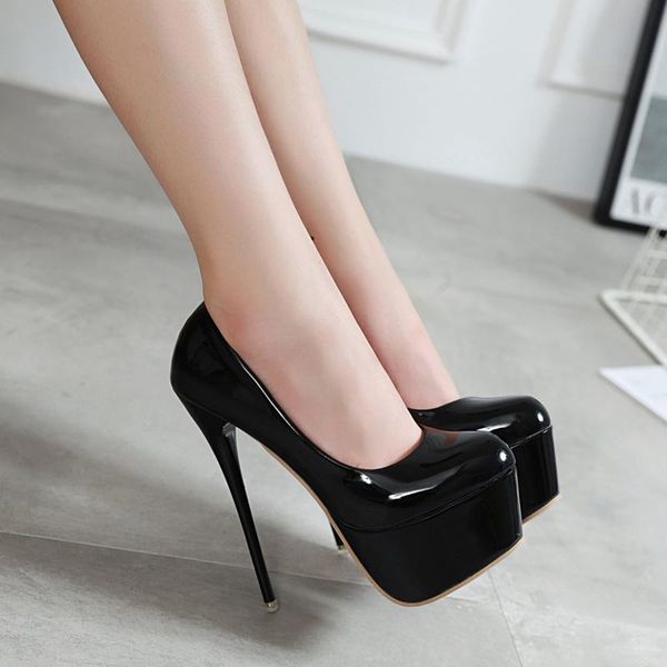 

dress shoes fashion women pumps spring slip on female high heel platform ladies party wedding, Black