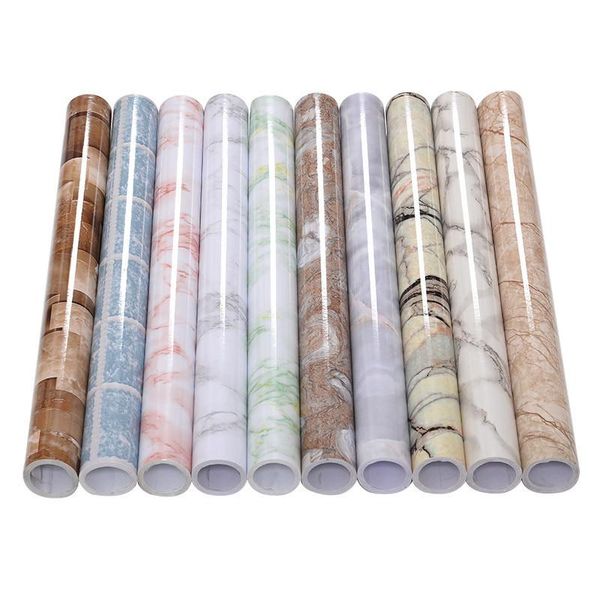 

window stickers kitchen marble wallpaper modern roll flooring furniture contact decorative film waterproof tint autocollant wall dl60zs