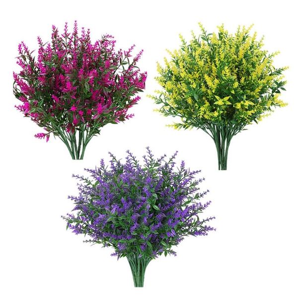 

party decoration 12 strands artificial lavender flowers outdoor fake for