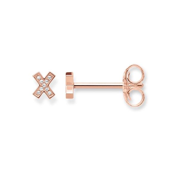 

stud rose gold cross x shape white cz pave studs earrings style ear earring 925 sterling silver jewelry gift for women, Golden;silver