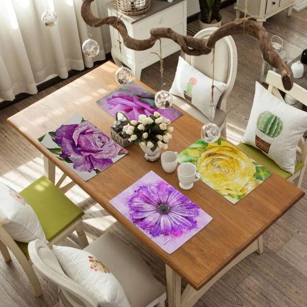 

mats & pads fuwatacchi placemat table napkins for wedding party coffee tea place mat tableware pad drink coasters customizable