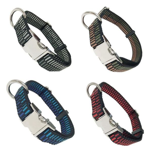 

dog collars & leashes durable nylon pet collar puppy cat buckle dogs leads neck seatbelt-buckle leash and harnesses