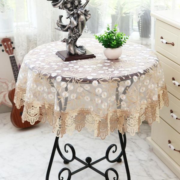 

2021 new cotton line table cloth lace edge rectangular table cloth home l textile dust proof thicken runners cover dec