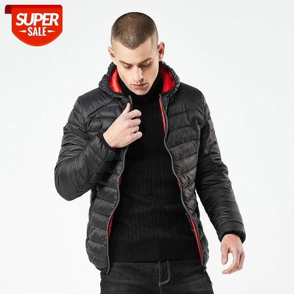 

winter jacket men hooded ultralight thin dwon jacket casual simple lightweight cotton padded jackets mens outwear windbreaker #zw11, Black;brown