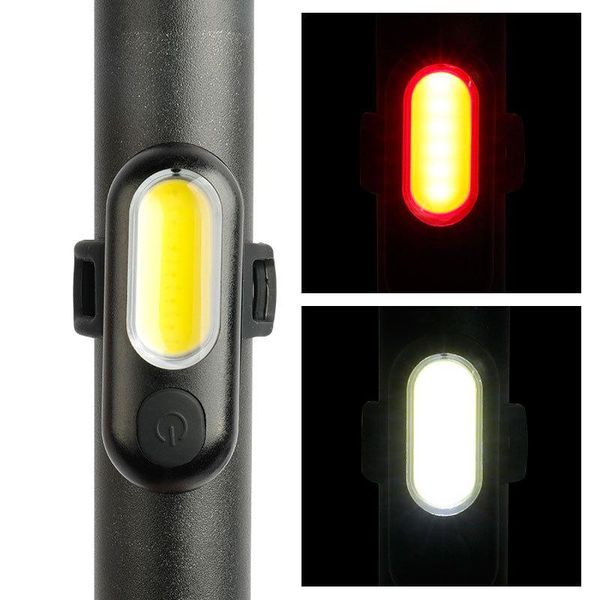 

bike lights bicycle light usb rechargeable warning tail cob highlight riding helmet backpack signal