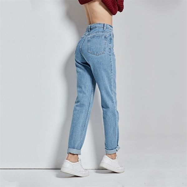 

harem pants vintage high waist jeans woman boyfriend's jeans full length mom jeans cowboy denim pants vaqueros mujer 211204, Blue