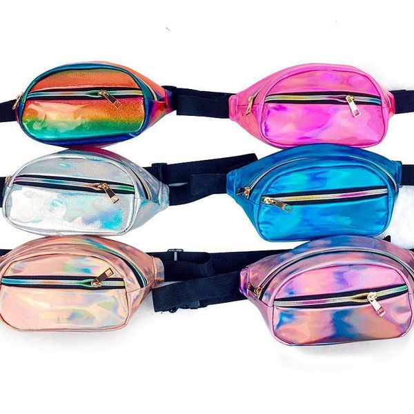 

holographic funny pack laser waist bags bum womens belt hologram purse fashion