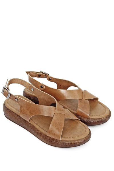 

sandals genuine leather tan antique women 's 35612, Black