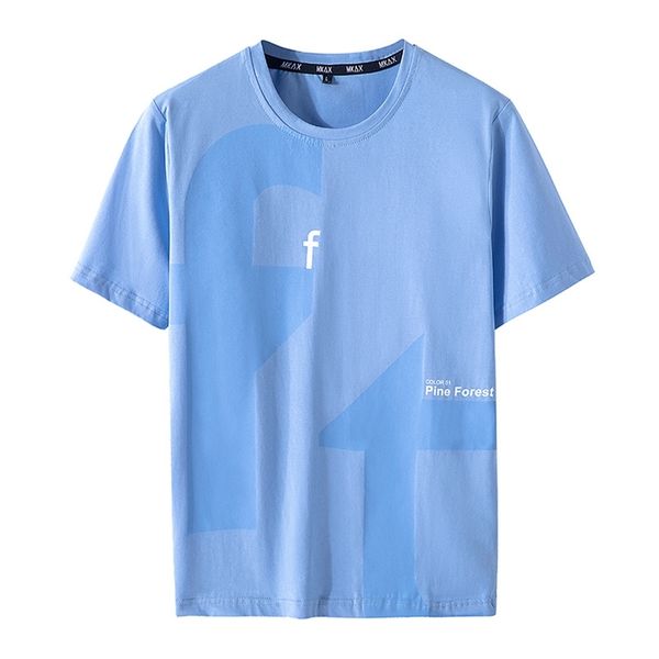 T-shirt da uomo Casual Estate Maniche corte NERO Blu Rosa T-shirt Tees Plus Asian OVERSize L-6XL 7XL 8XL 9XL 210707