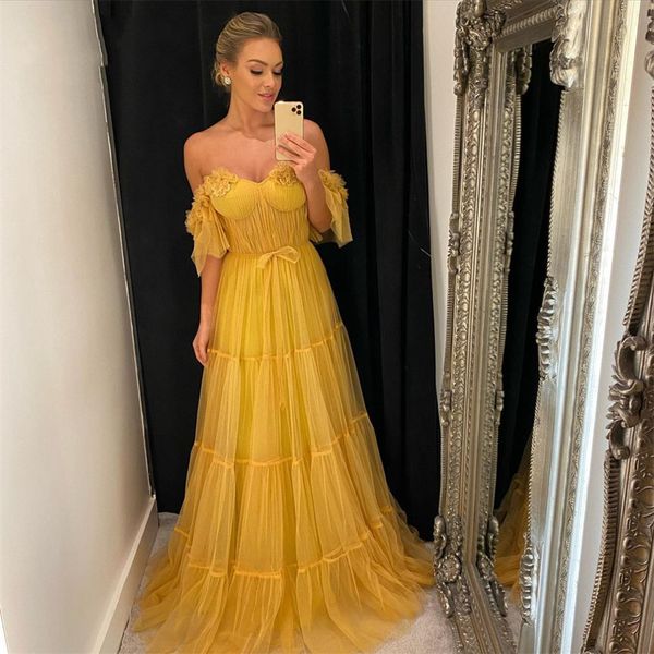 

sweetheart aso ebi prom dresses handmade flowers off shoulder evening gowns long tulle a line bride formal party women wear, Black