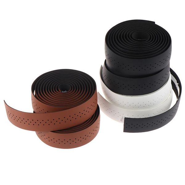 

bike handlebars &components bicycle handlebar tape road pu leather perforated belt breathable soft