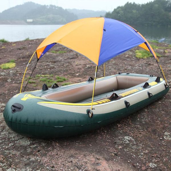 

rafts/inflatable boats camping outdoor tent for inflatable boat rubber ultralight tarp survival sun shelter shade awning silver coating beac
