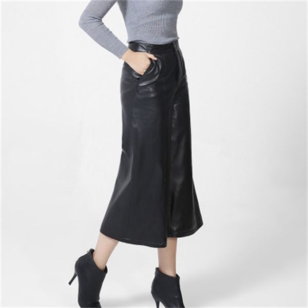 

2021 new female fashion genuine sheep leather pants w3 ivlh, Black;white