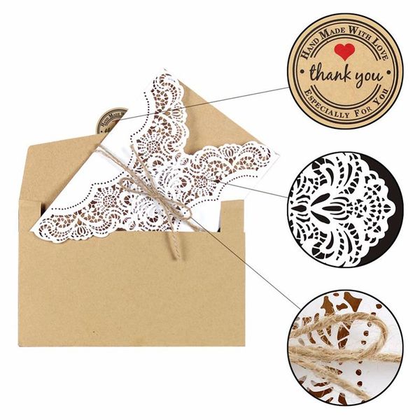 

greeting cards 20pcs/set wedding invitations tags vintage bridal gift card event party birthday supplies