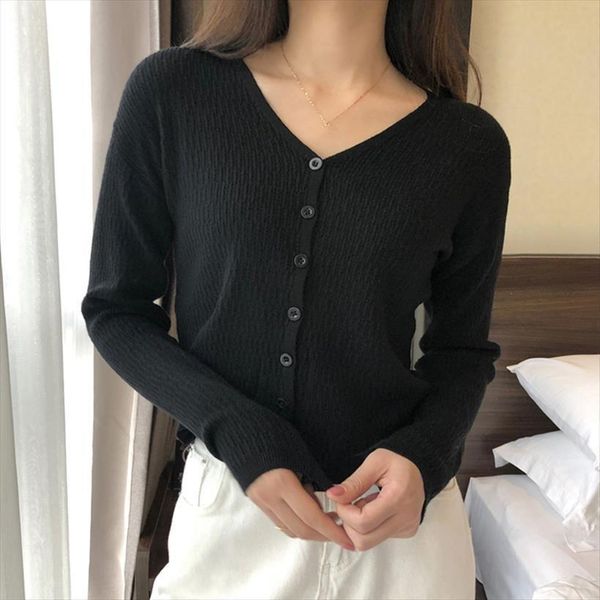 

cardigan womens knit short women sweaters slimming spring summer fashion design loose casual sweater, White;black