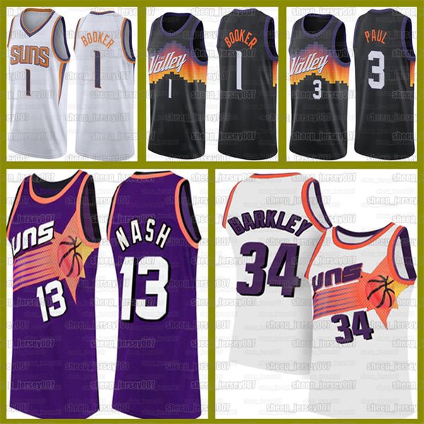 

devin 1 booker phoenix basketball zion 1 williamson chris 3 paul pelicans jerseys lonzo 2 ball charles barkley suns steve nash, Black;red