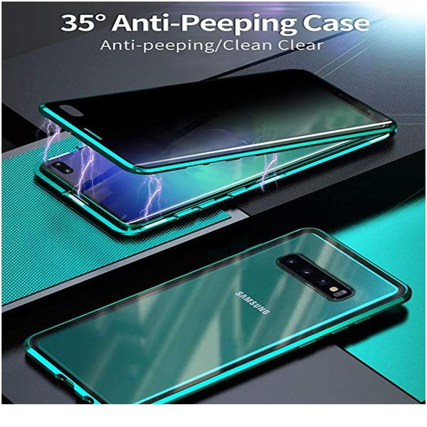 

360 full protection magnetic double-sided glass case for samsung note a51 a71 s9 s8 s10 a70 a50 10 9 jllnga